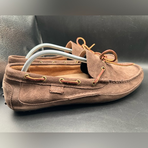 Polo Ralph Lauren Leather Brown Moccasin Loafers Driving Shoes Men’s 12D main image 7
